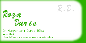 roza duris business card